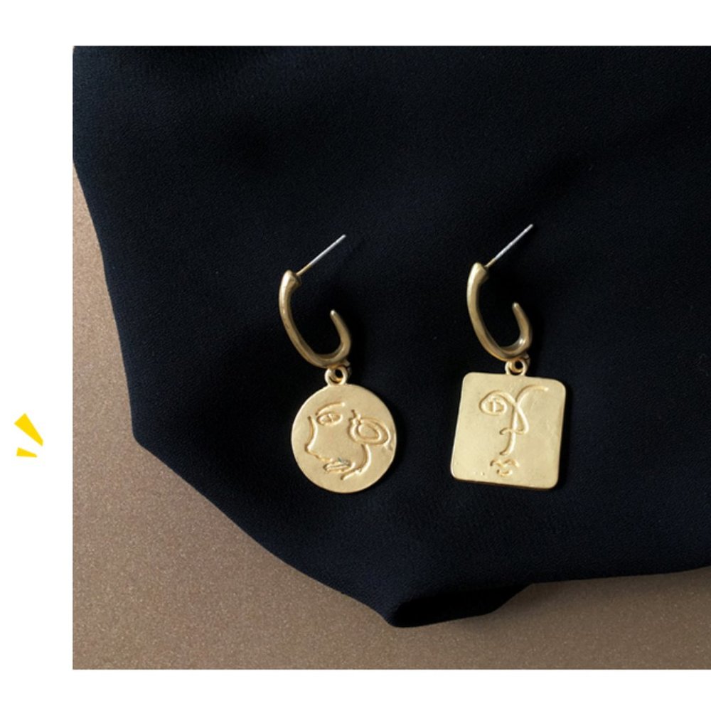 💙Art Face Charm Earrings - Picture 6 of 8